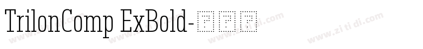 TrilonComp ExBold字体转换